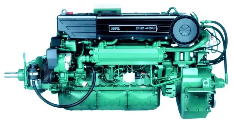 The new Volvo Penta D12-450 Heavy Duty marine diesel.