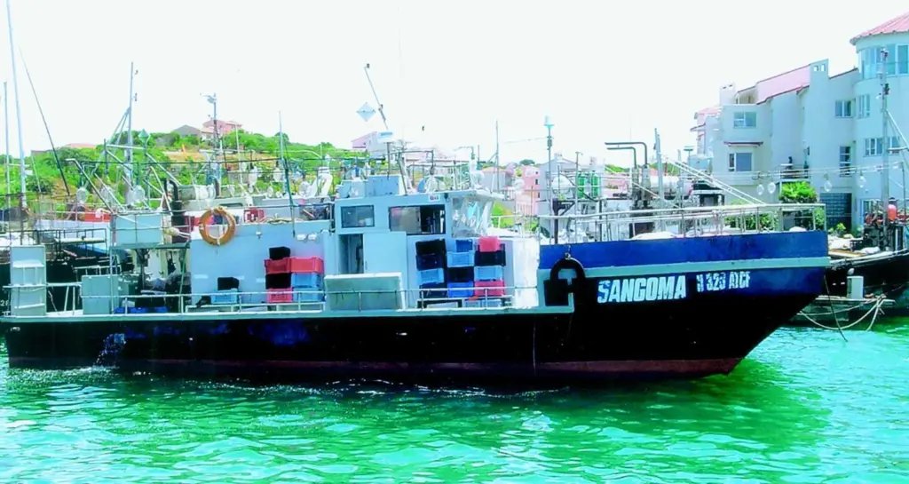 Sangoma has been repowered with twin Perkins sabre M215C engines.