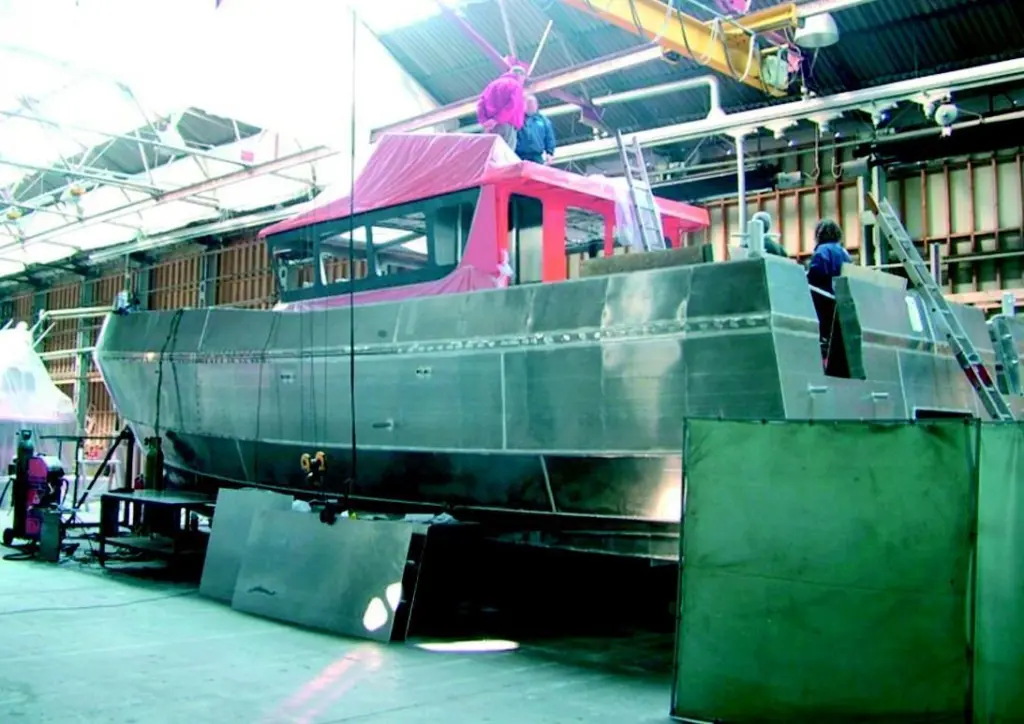 Offshore Provider is seen under build at South Boats Special Projects.