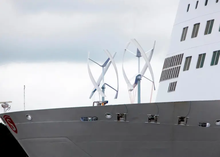 Stena estimates that the turbines will generate 23,000 kWh a year for the ship’s electrical grid.