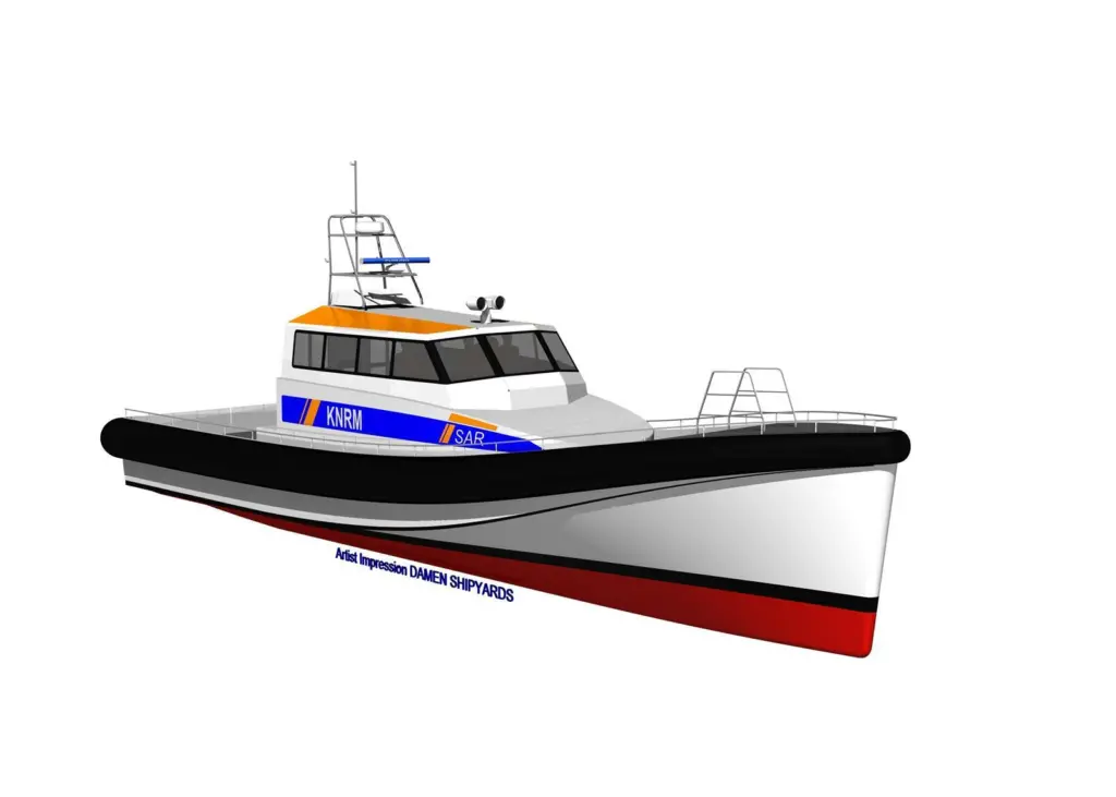Damen Shipyard is working with the Dutch lifeboat organisation, the KNRM, and design team De Vries Lentsch Design to develop this new concept in lifeboat design