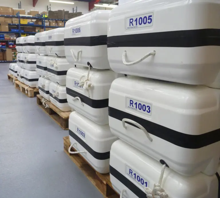 Ocean Safety’s ISO liferaft on the production line at Southampton