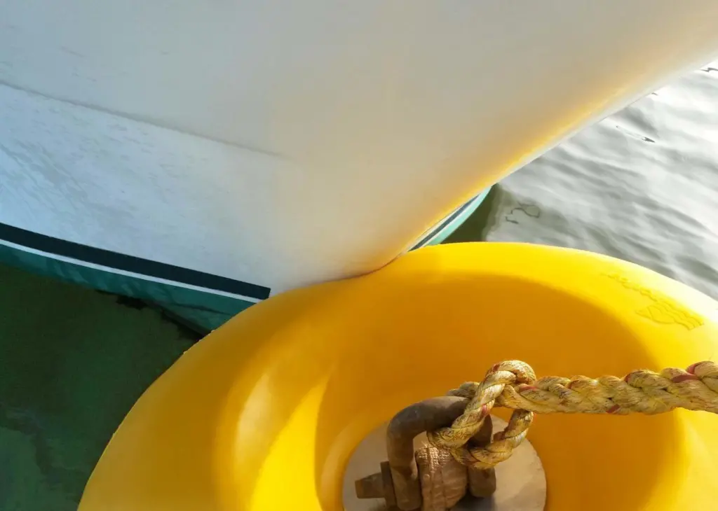 The new mooring buoy features a soft air cavity