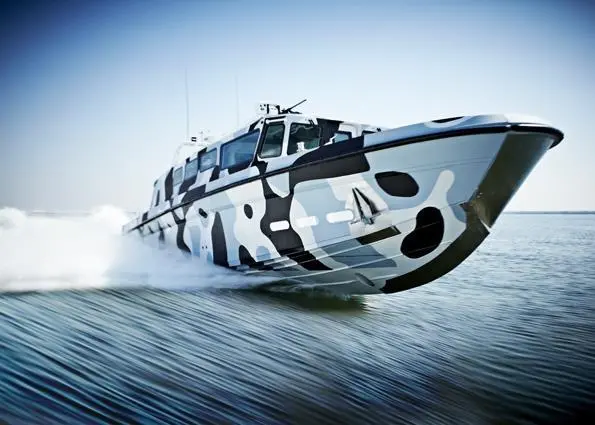 The 50’ Fast Attack Craft is a carbon-fibre reinforced, GRP 16.15m LOA, patrol vessel