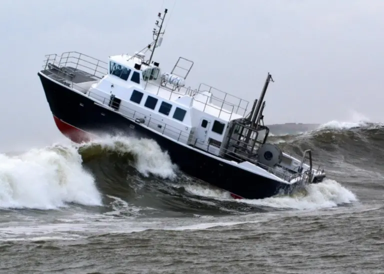 The Wildcat during sea trials outside the entrance to Cork Harbour