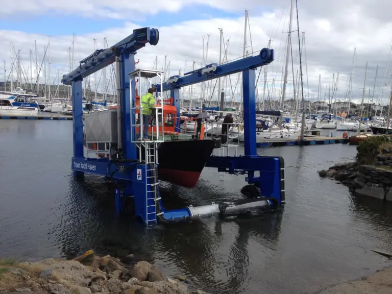 A Wise Hoist is used by Troon Yacht Haven
