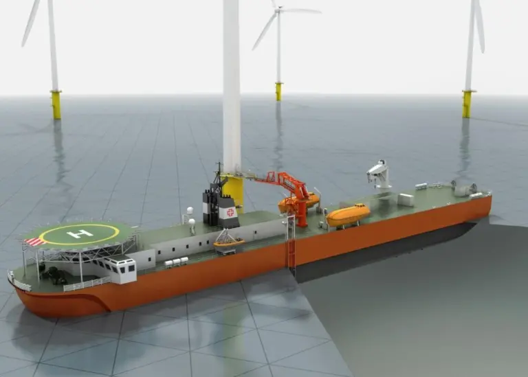 an Offshore Support Base (OSB) vessel that recreates the convenience of port facilities – but offshore