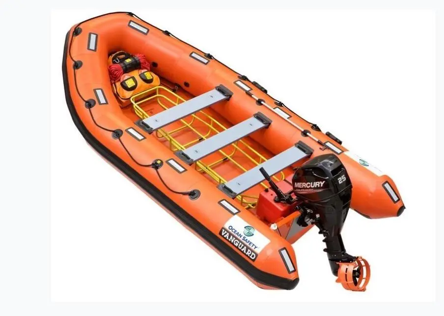 The Ocean Safety Vanguard 420RB Rescue boat, distributed in the UK and Ireland by Ocean Safety Ltd.
