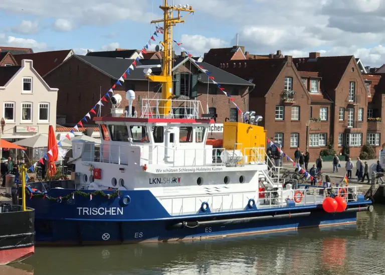 Trischen is the last in a trio of versatile flat-bottomed workboats (Photo Brunckhorst-LKN.SH)