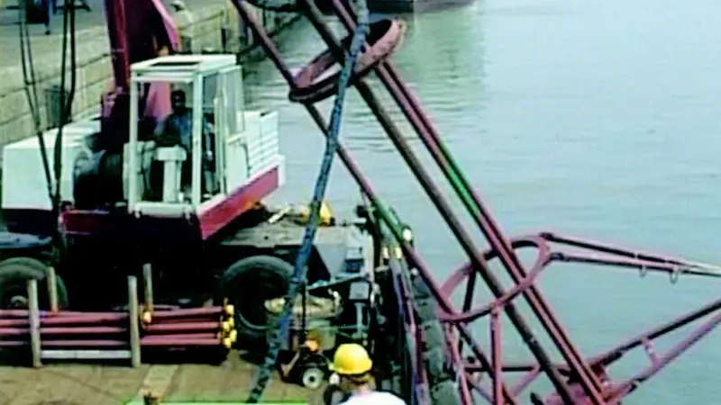 A vibracore was among the equipment deployed by Andrews Survey.