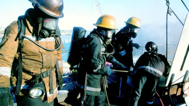 DFDS Seaways crew train with STC staff at the Marine Safety Training Centre in South Shields.