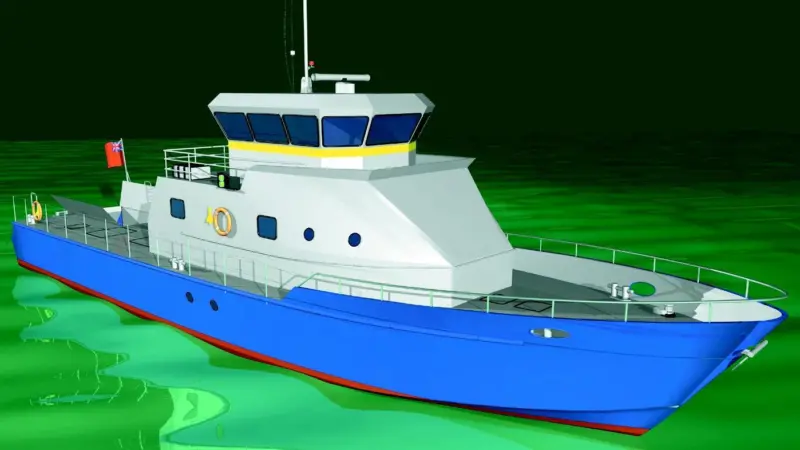 The Aircrew Training Vessels are an adaptation of FBM Babcock Marines 27m patrol craft.