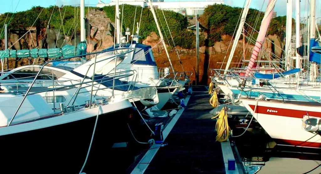 The upgrade programme at Beaucette marina includes replacement pontoons and new walkways.