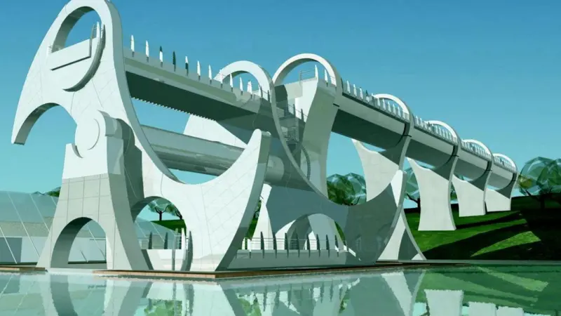 The Falkirk Wheel was due to be formally opened on 1 May.