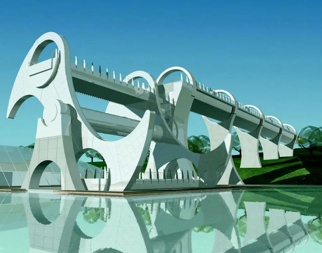 The Falkirk Wheel was due to be formally opened on 1 May.