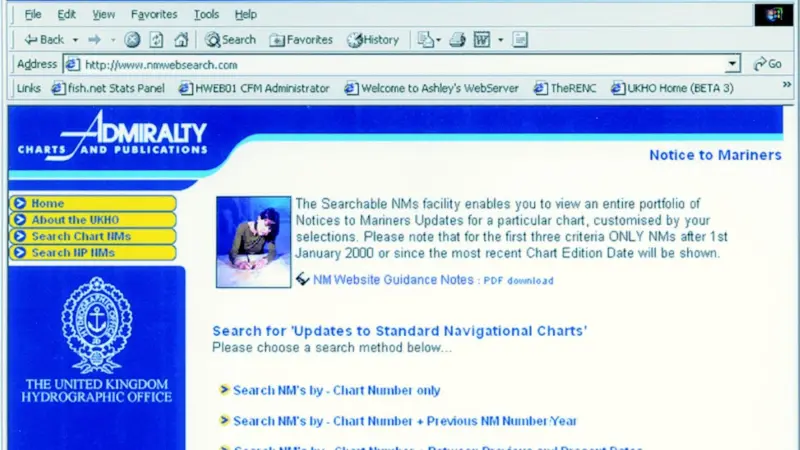 The AMNO services new search facility provides rapid updates to Admiralty Navigational Charts and Publications.