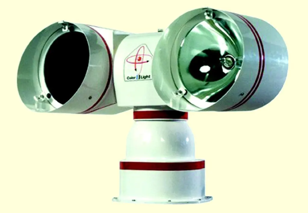 The dual headed ColorLight searchlight combines halogen and UV lights in one unit.