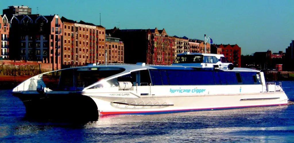 The Hurricane Clipper transports passengers from East London to the West End in 23 minutes.