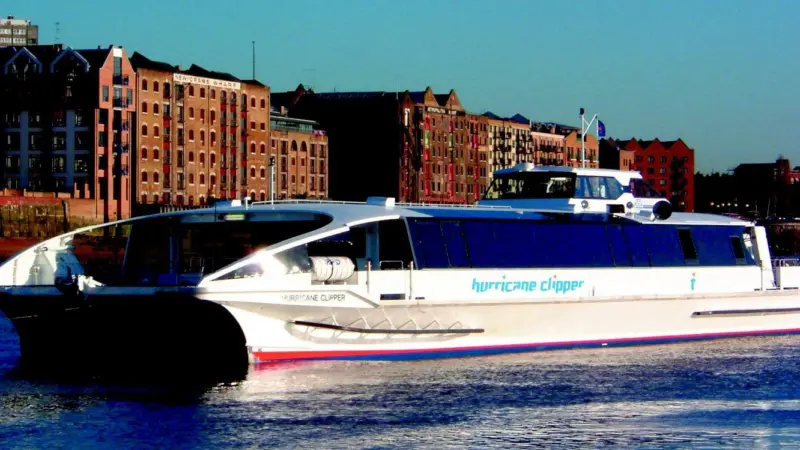 The Hurricane Clipper transports passengers from East London to the West End in 23 minutes.
