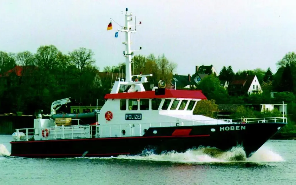 Hoben: The 24.5m Hoben is driven by two MAN diesels and has good sea-holding, says Fassmer in Germany.