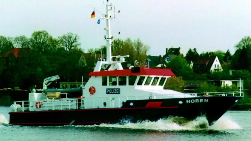 Hoben: The 24.5m Hoben is driven by two MAN diesels and has good sea-holding, says Fassmer in Germany.