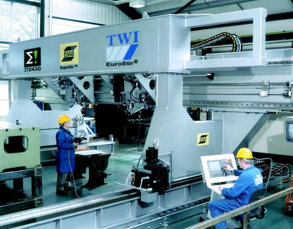 Work underway on the ESAB SuperStir friction stir welding machine at TWI. Demonstrations of this equipment will be an integral part of the workshop.