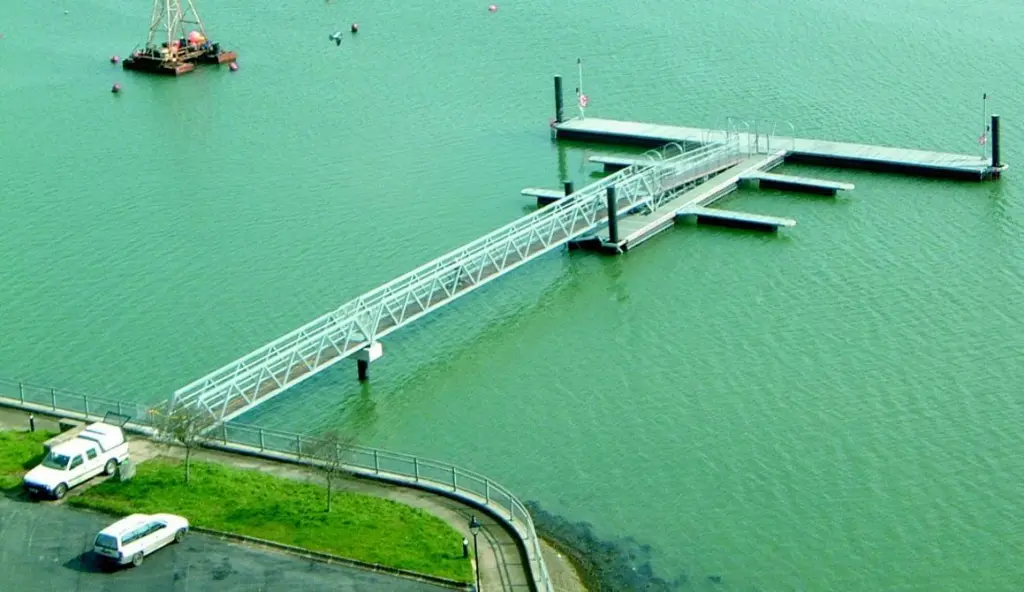 A pontoon mooring system recently installed by Docking Solutions Ltd