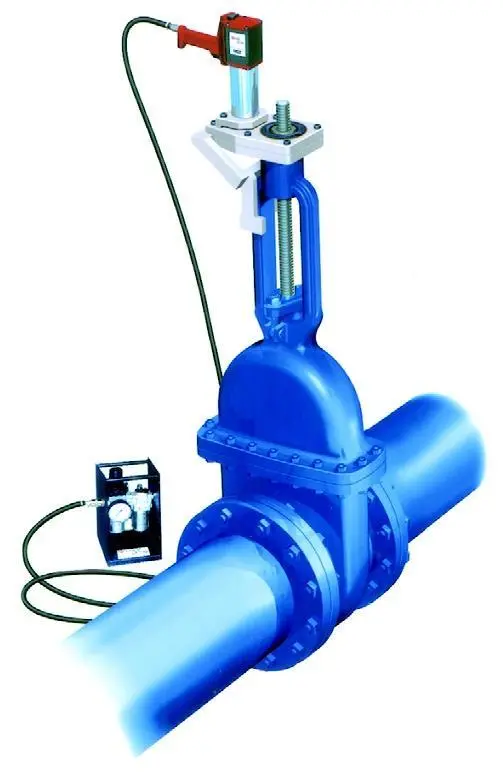 The diagram shows an SFC Easi-Drive portable valve actuator similar to the two used for Shells new FPSO.