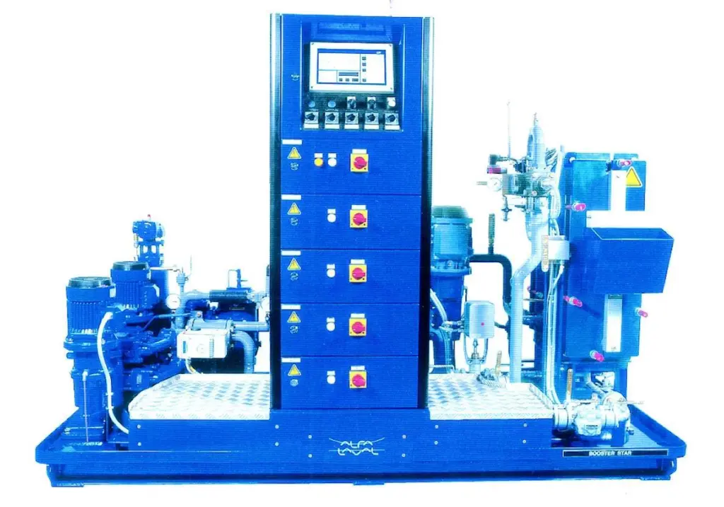 The Fuel Conditioning Modules control equipment is mounted in a central cabinet for accessibility.