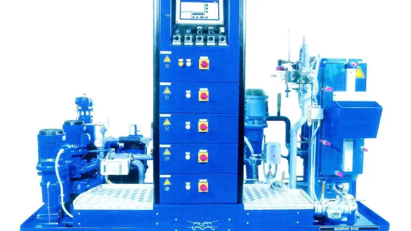 The Fuel Conditioning Modules control equipment is mounted in a central cabinet for accessibility.