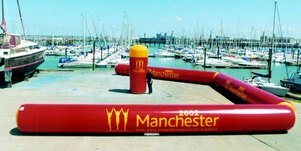 Commonwealth Games triathletes had a hard time cutting corners with Crewsavers marker buoys in position.