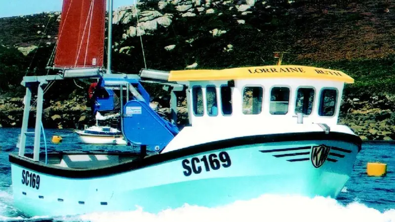 Keith and Michael Isles took just over 2,000 hours to build their fishing boat Lorraine Ruth.