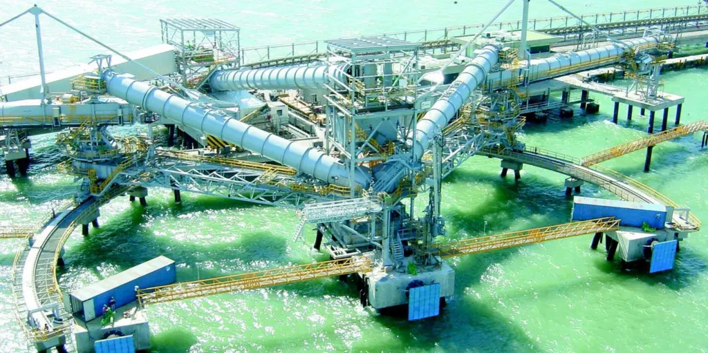 The Port of Jose s shiploader is the first of its type cable of loading up to 2,000tph