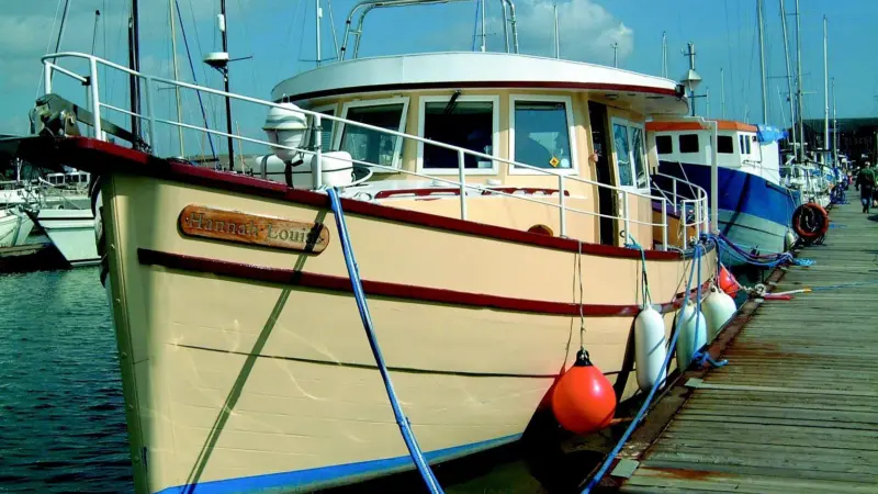 The skipper of the converted trawler Hannah Louise, Nigel Crabb, had a Boat Safety Manual produced for the benefit of the many friends he took to sea.