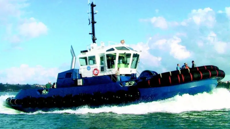 The first Ramparts 2400 tug has been named Blackadder.