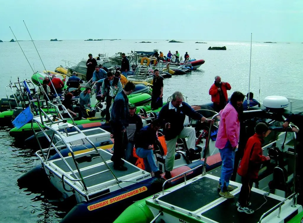 Some of the 39 Red Bay RIBs which joined the third annual RIB Cruise.