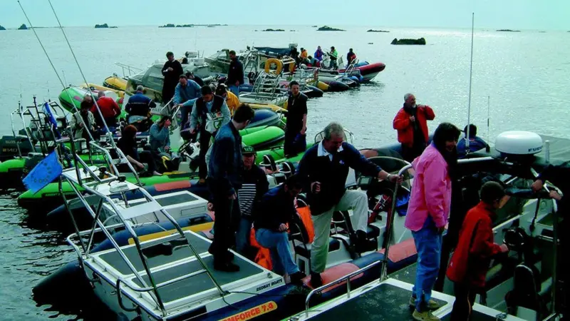 Some of the 39 Red Bay RIBs which joined the third annual RIB Cruise.