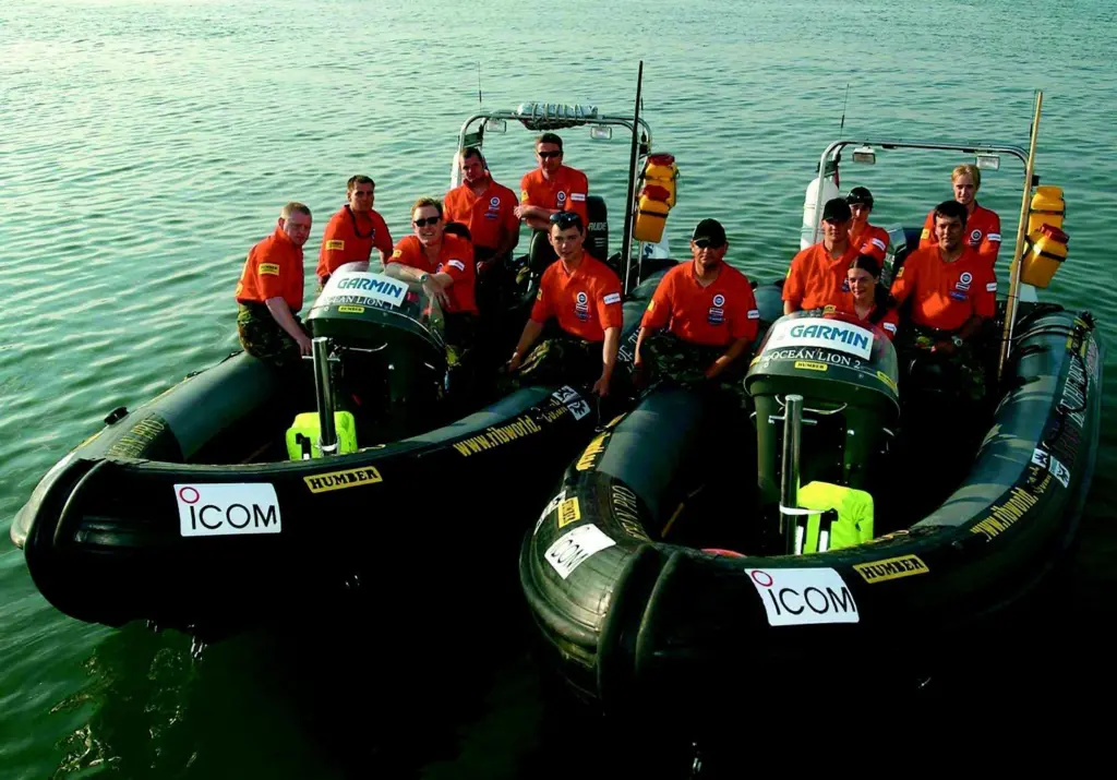 The entire team for Exercise Rigid Lion share one of their calmer moments.