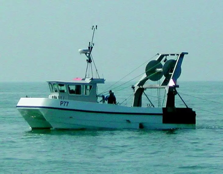 The Phyllis John is seen trawling off Portsmouth.