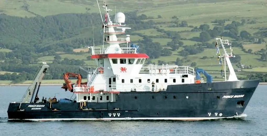 RV Prince Madog, the research vessel operated by VT Ocean Sciences and the University of Wales School of Ocean Sciences, which is available for charter this spring and summer.