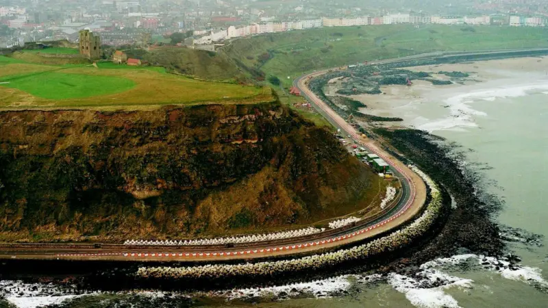 An armoured revetment using Accropodes was determined to be most cost effective, and visually acceptable solution for the ongoing Scarborough sea defence project.