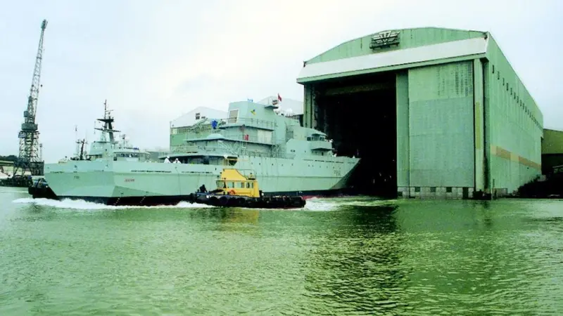 HMS Severn is launched last month at VT Shipbuildings Southampton yard.