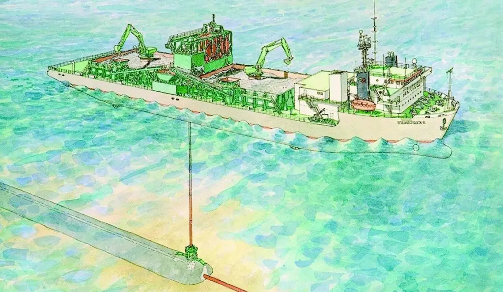 The Amazone on the Hulhumale project in the Maldives prior to mobilisation to Nigeria.