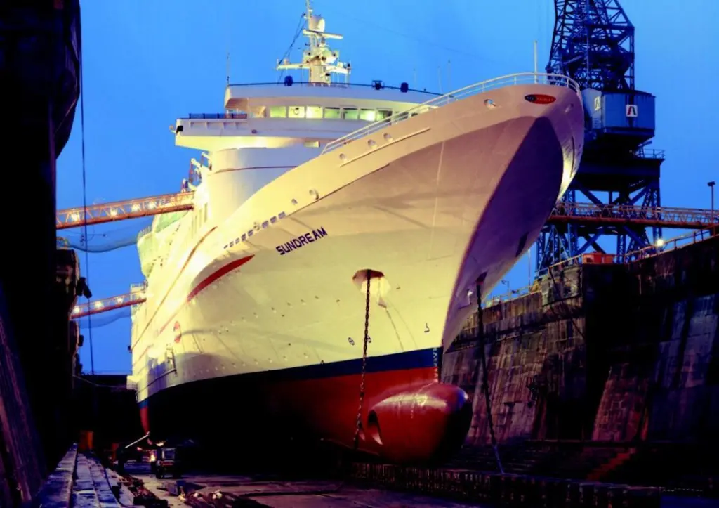 A recent drydocking at A&P Southampton was Sun Cruises vessel Sundream.