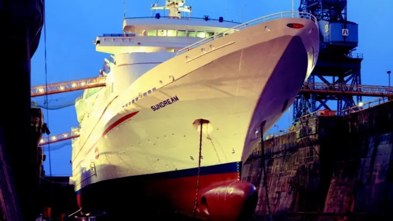 A recent drydocking at A&P Southampton was Sun Cruises vessel Sundream.