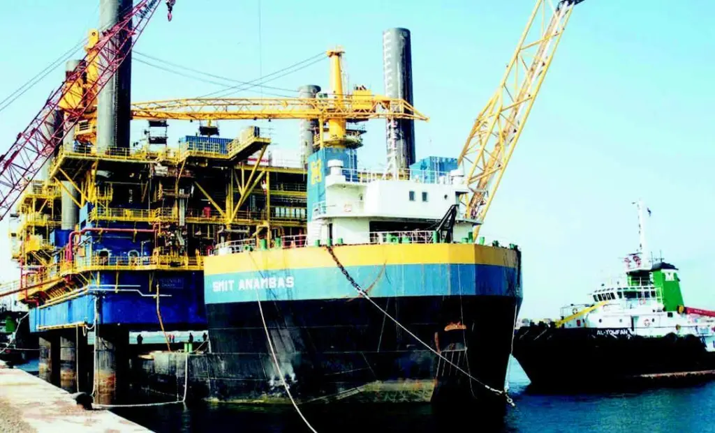 The PPF aboard the Smit Anambas awaits departure.
