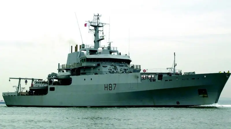 The newly-commissioned RN Survey Vessel HMS Echo.