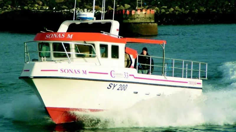 An extended wheelhouse version of the new Cleopatra will be at seawork2003.