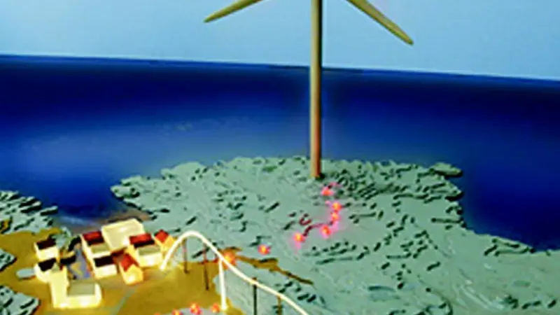 Wind power and hydrogen in combination will provide energy for the island of Utsira. Image: