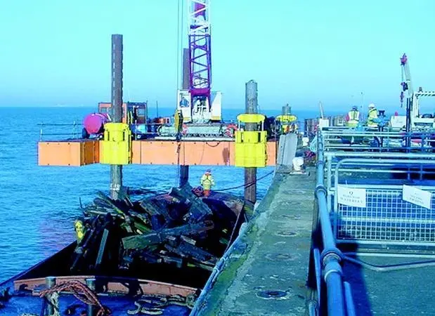 Howard Marines Zee Jack General was the main working platform for the Southend Pier works.